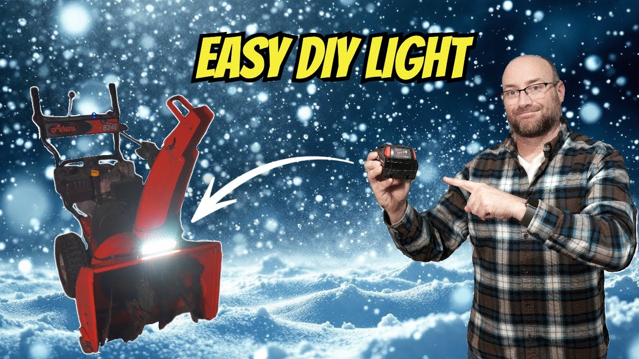 DIY Snowblower LED Light Bar | Easy Battery-Powered Upgrade for Winter Visibility!