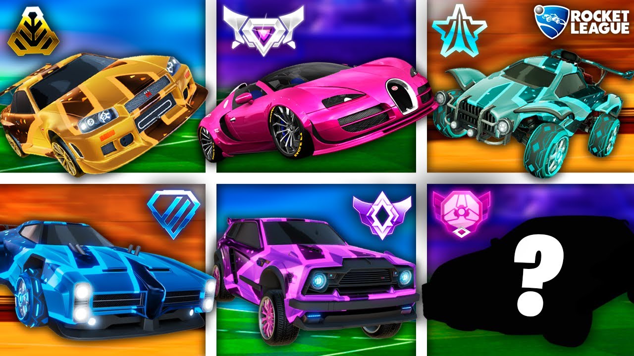 USEI NOVOS CARROS PERSONALIZADOS PRA TODOS OS RANKS DO ROCKET LEAGUE