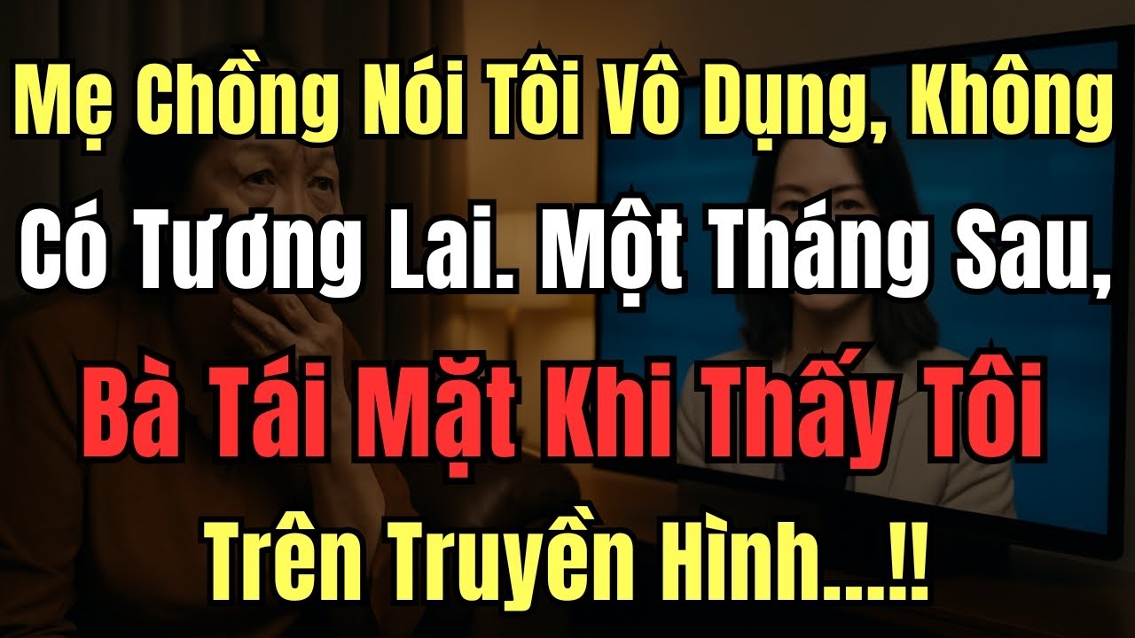 Mẹ Chồng Nói Tôi Vô Dụng, Không Có Tương Lai. Một Tháng Sau, Bà Tái Mặt Khi Thấy Tôi Trên Truyền Hìn