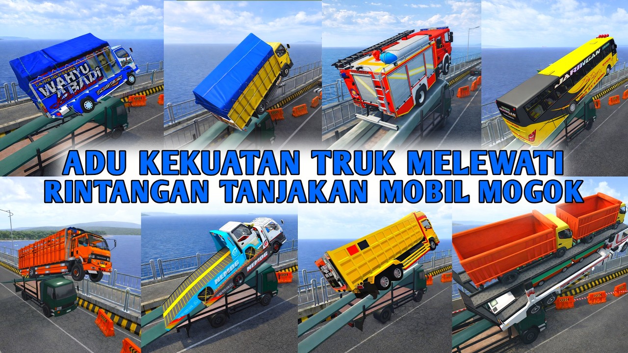 Challenge Berbagai Jenis Truk Melewati Tanjakan Mobil Mogok Di BUSSID‼️ Truk Simulator Android Game