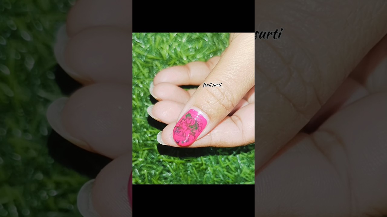 Nail art design at home 💅 with regular nail polish 