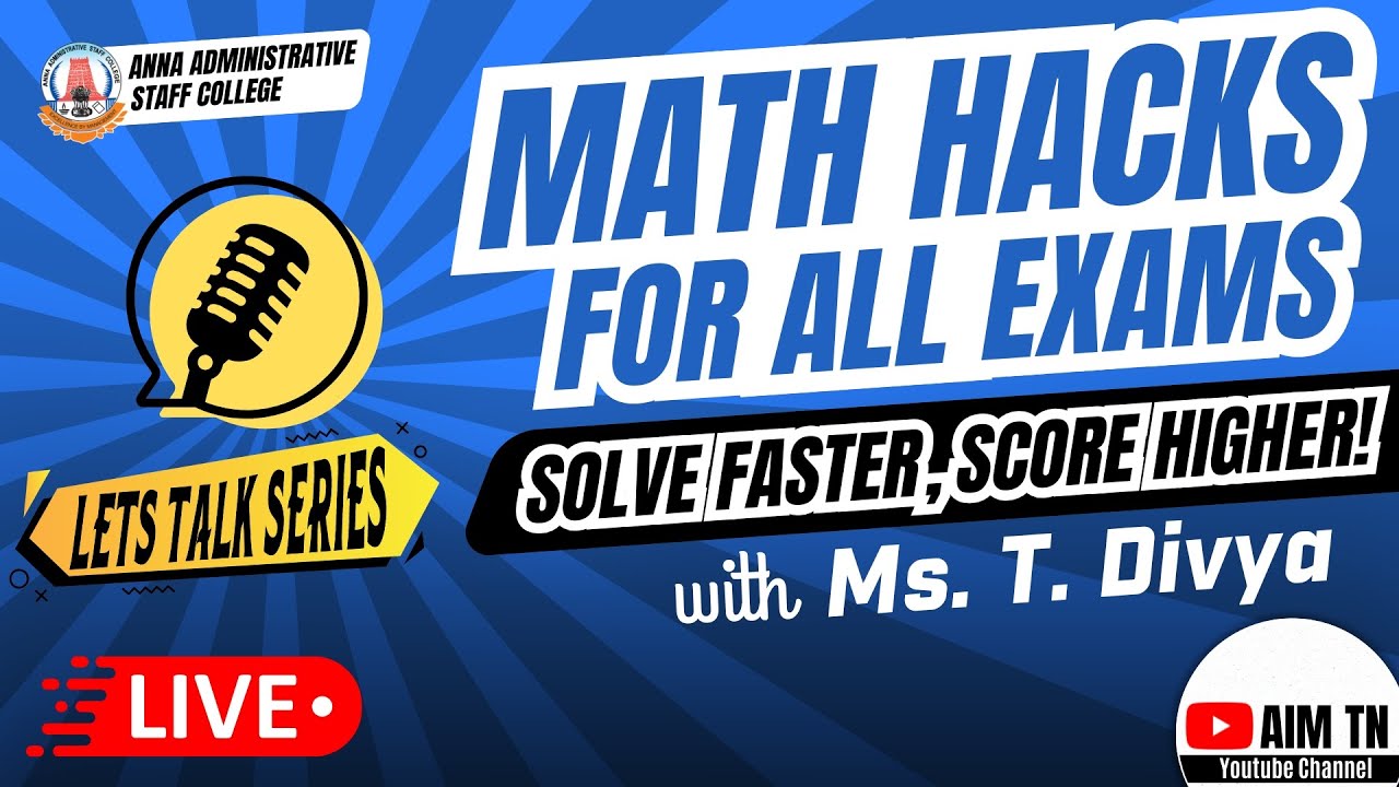 Math Hacks for All Exams | Solve Faster, Score Higher! | Beyond Exams | Ms. T. Divya