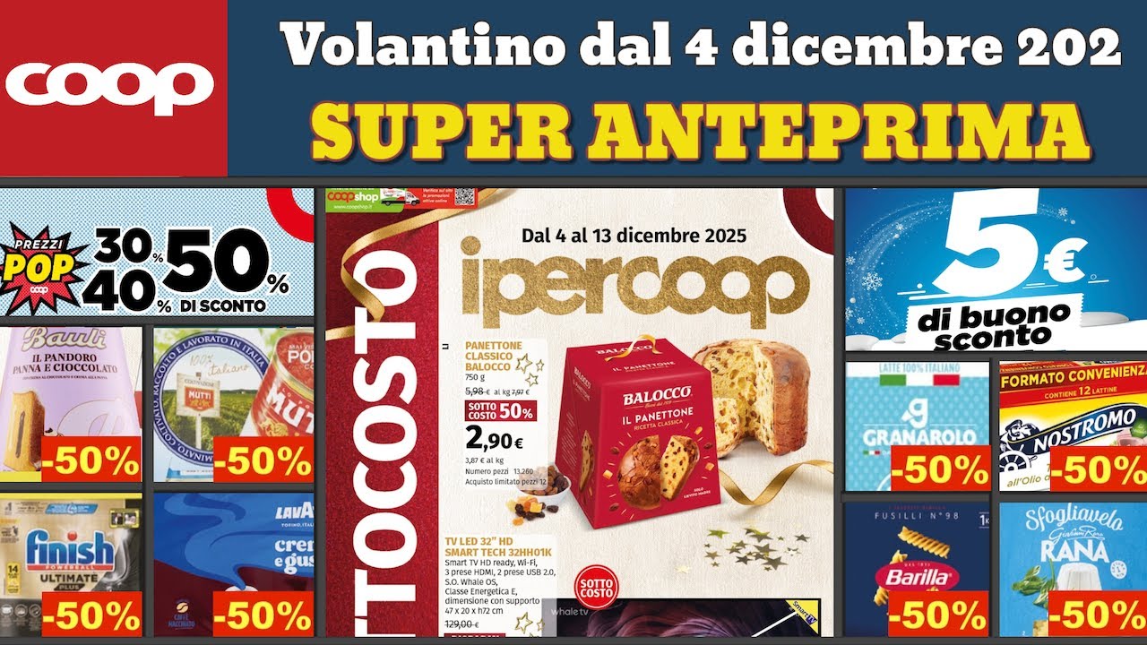 volantino IPERCOOP dal 4 dicembre 2025 ✅ #anteprima SottoCosto 🔥 Offerte e promozioni