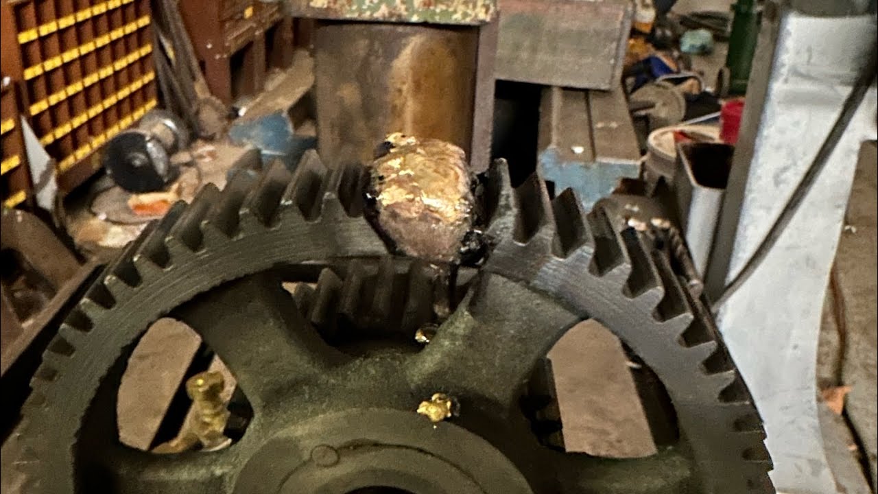 Brazing broken cast iron gear teeth