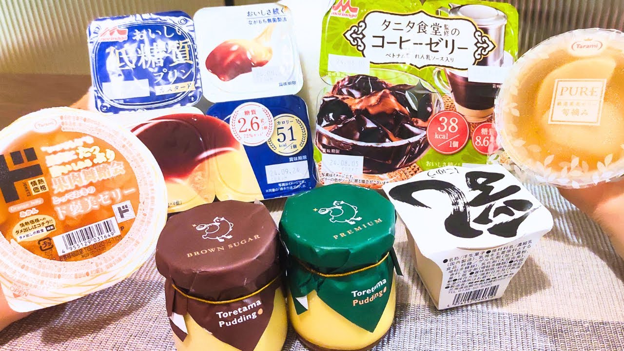 Trying 7 Japanese Pudding and Jelly from Don Don Donki