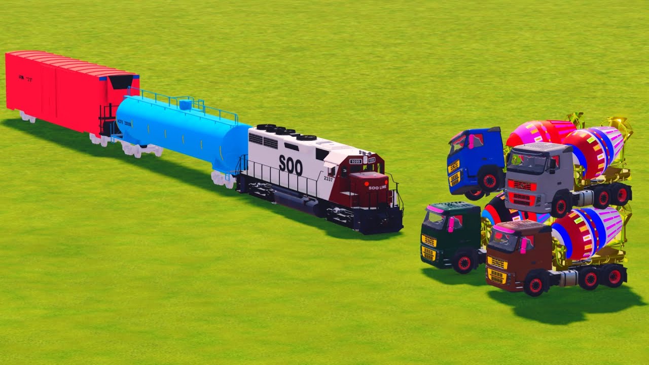 Garage with Colors - ALL MIXER TRUCK WITH FLATBED TRAILER TRUCK, DAF, GMC, VOLVO, SCANIA, ISUZU