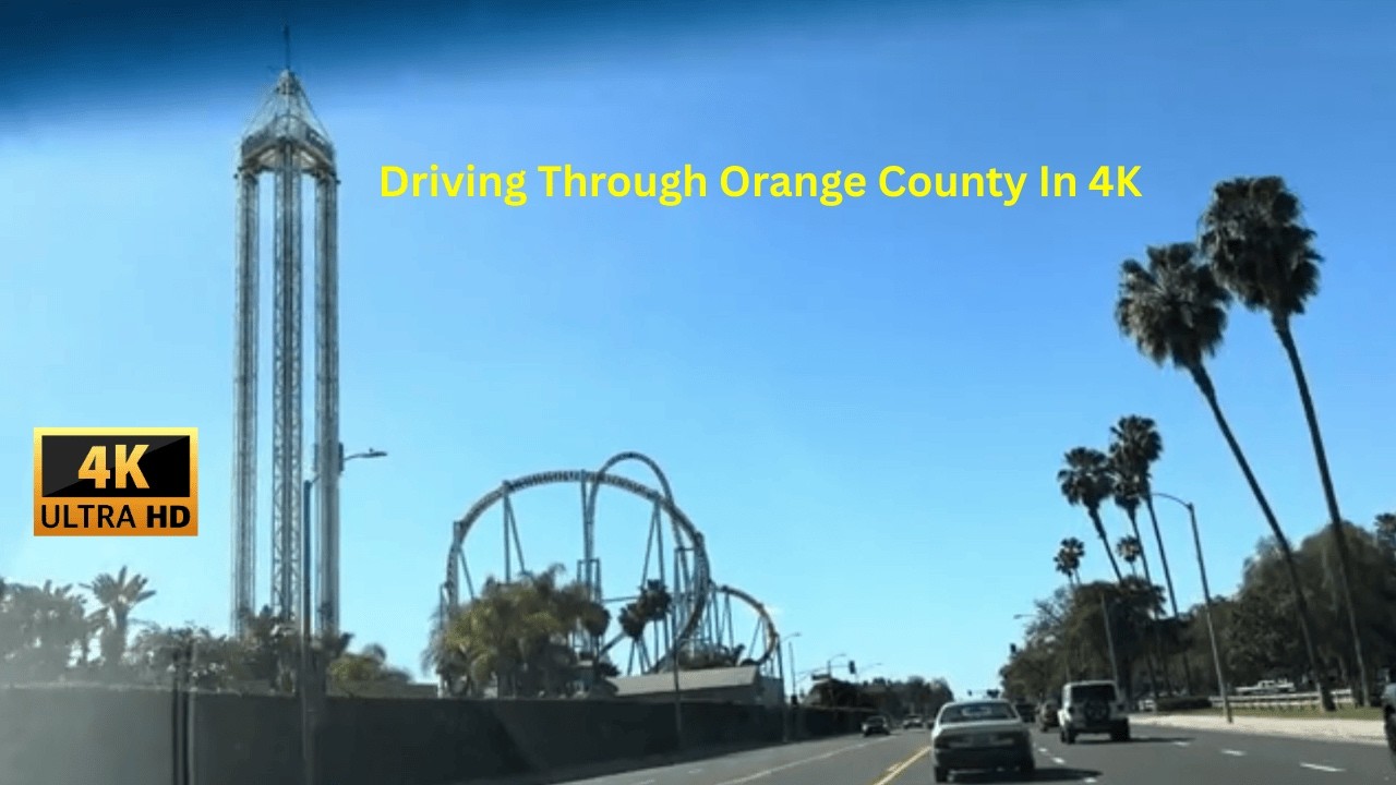 Coastal Cruise: Driving Into Huntington Beach, California In 4K UHDR