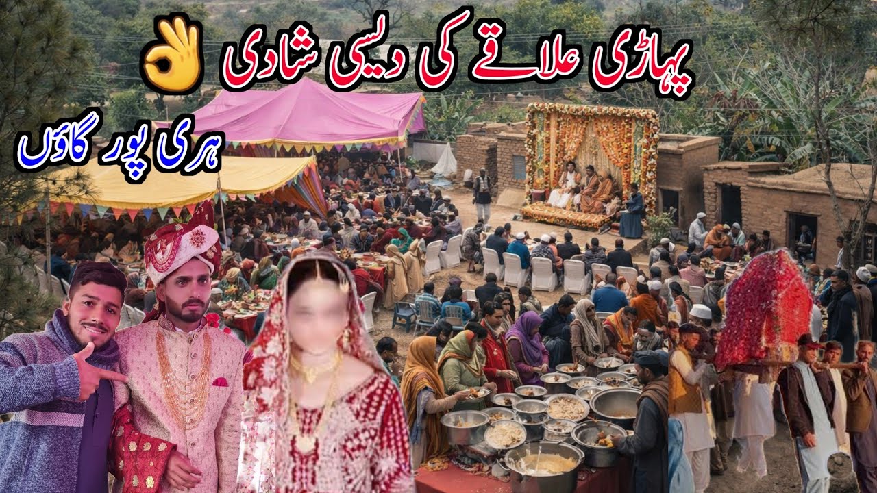 Desi wedding in Haripur village in the mountainous area|دیسی شادی 