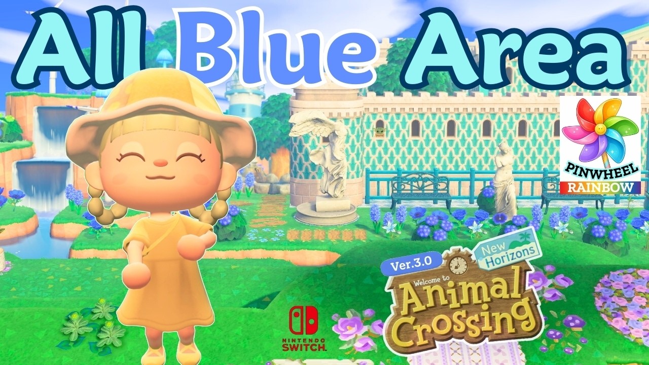 💙 Pinwheel Rainbow Island | All Blue Island Castle Build in ACNH 3.0 | New Animal Crossing
