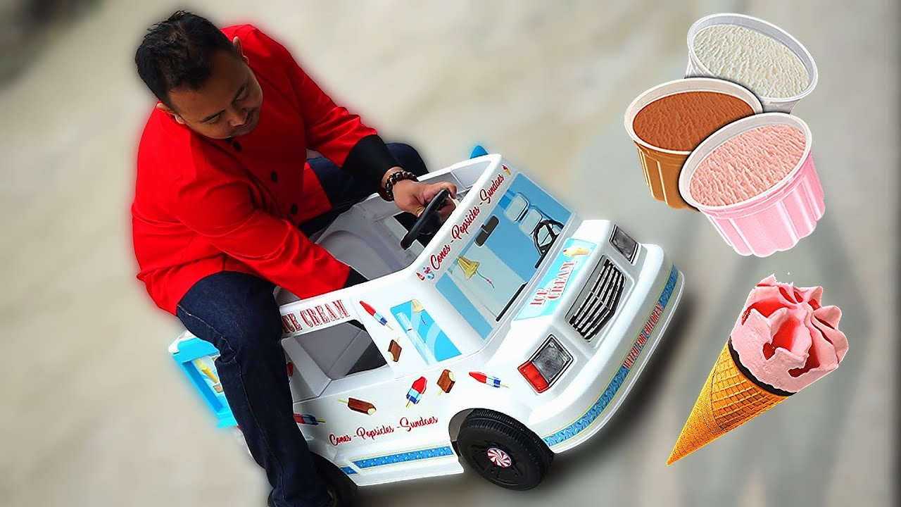 PAPA JUALAN ES KRIM BENERAN 😍 Drama Mobil Ice Cream Mainan Anak