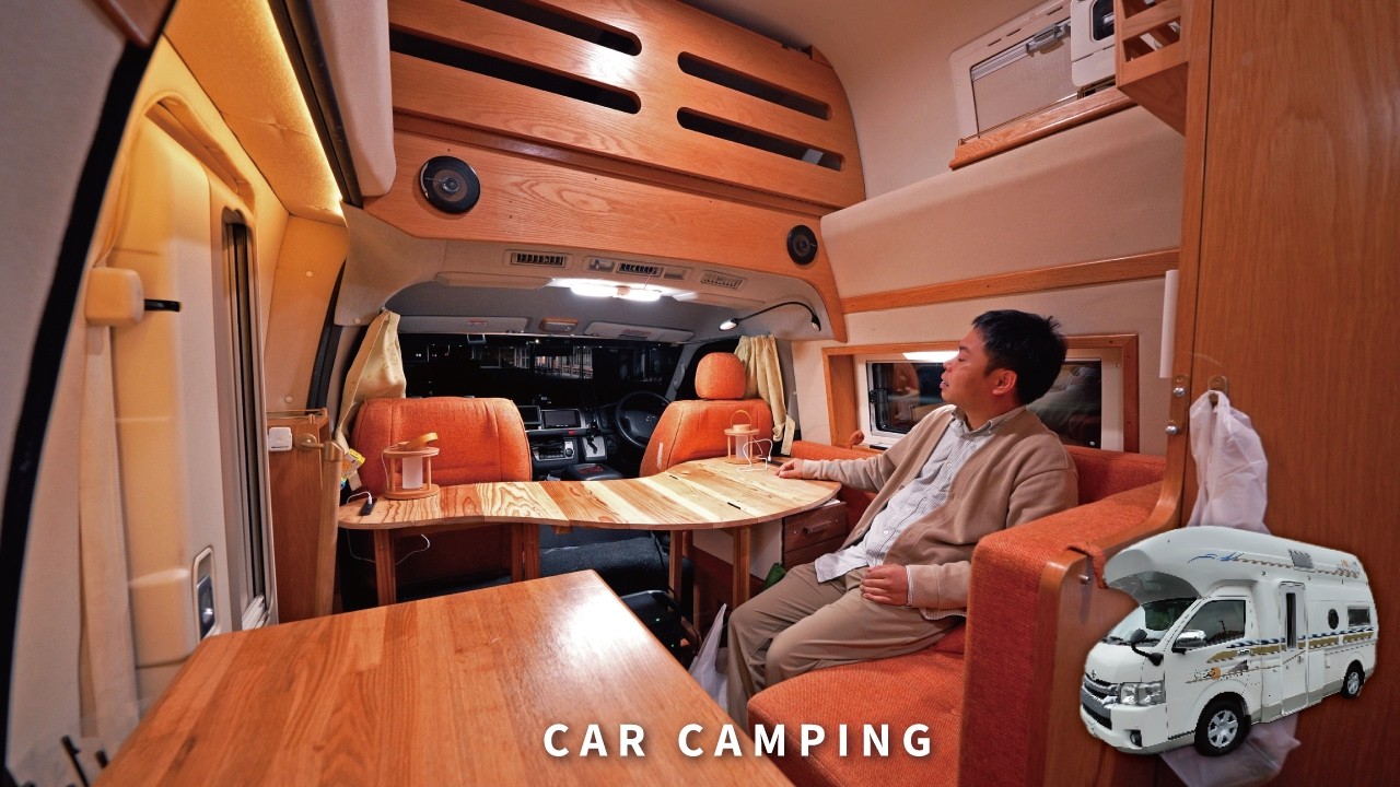 600km long-distance trip! Used camper van. Kanazawa. Car camping. 2N3D