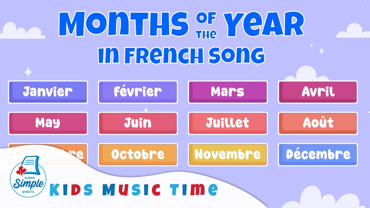 Months of the Year in French For Kids - Fun French Calendar Song for Kids!