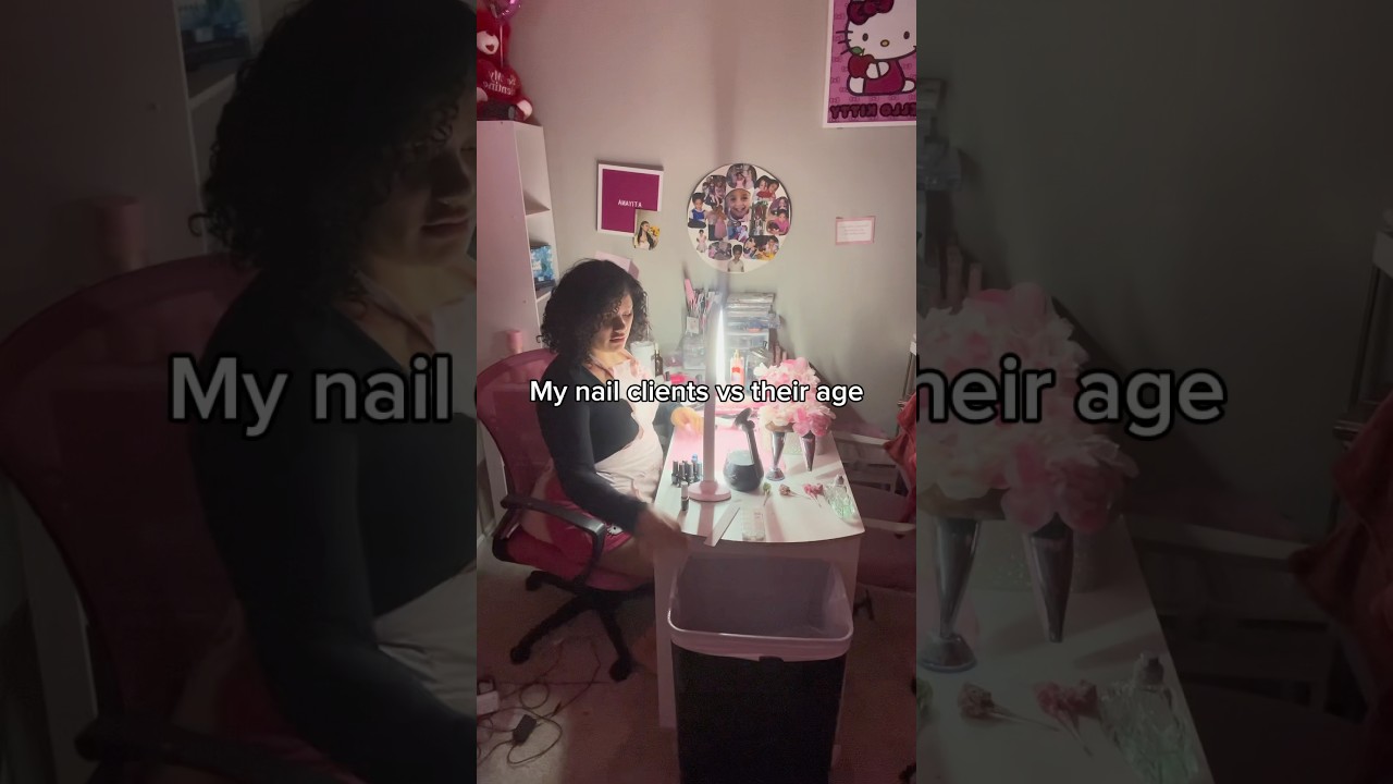 My nail clients vs their age🫣 #nailsnailsnails #acrylicnails #nails