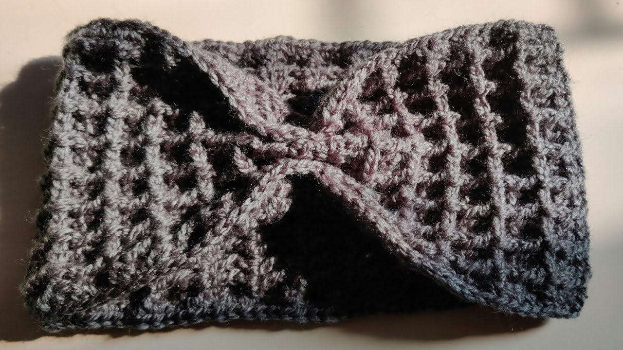 How to Crochet Waffle Earwarmer/ Waffle stitch