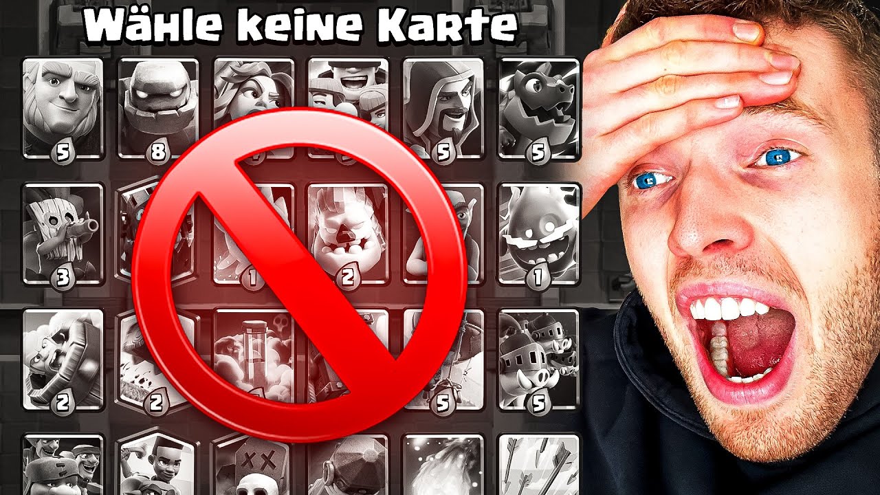KEINE KARTE WÄHLEN, BIS ICH VERLIERE...😱 (Eskalation) | Clash Royale Deutsch