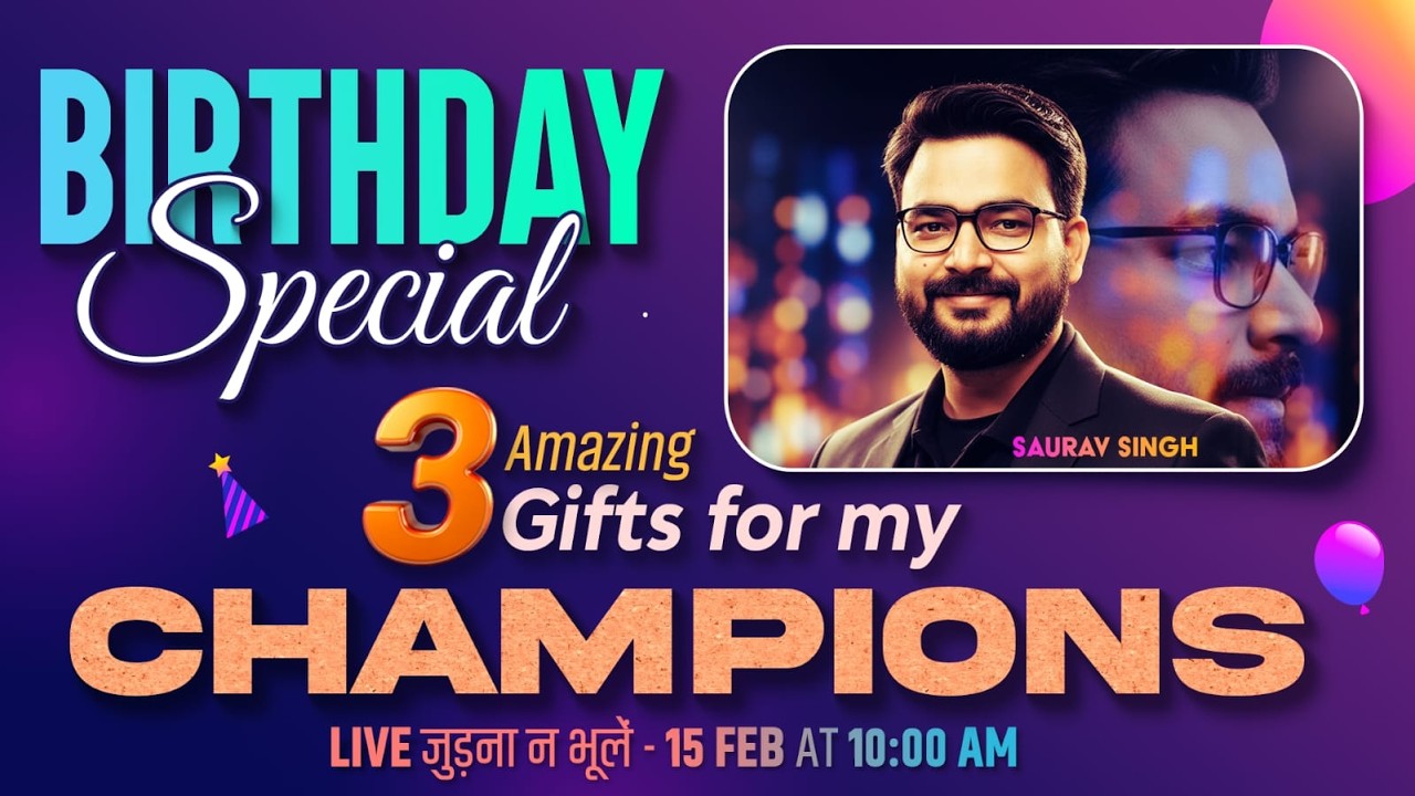Birthday Special 🎉 3 Amazing Gifts for my Champions! | Reasoning by Saurav Singh Sir