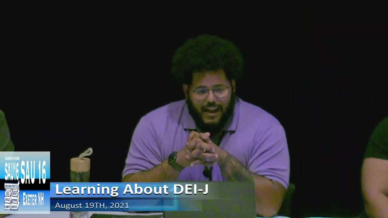 Based parents in Exeter New Hampshire demand answers during a school equity presentation.