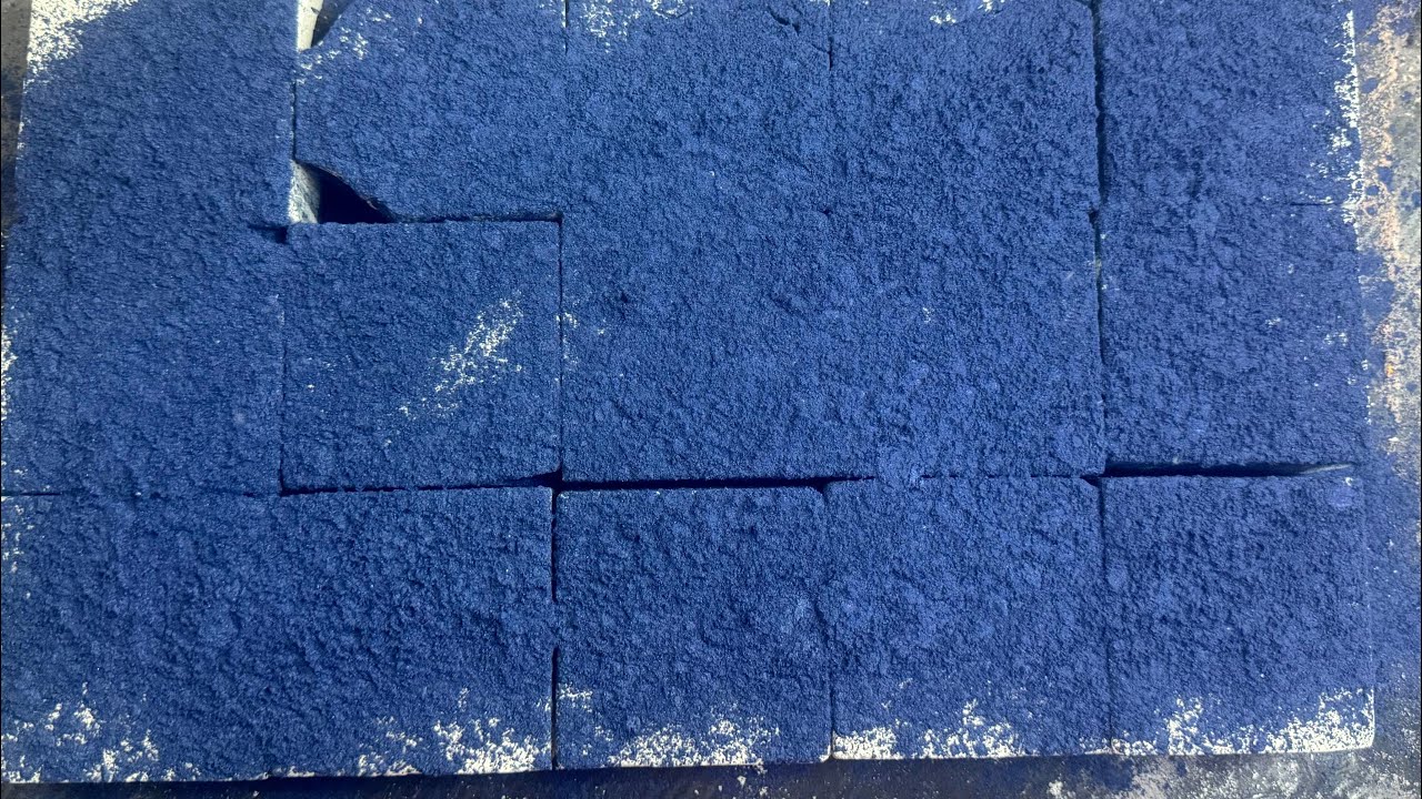 FCC2 Topped with Marbles Navy Blue Pigment | Gym Chalk ASMR | Oddly Satisfying 