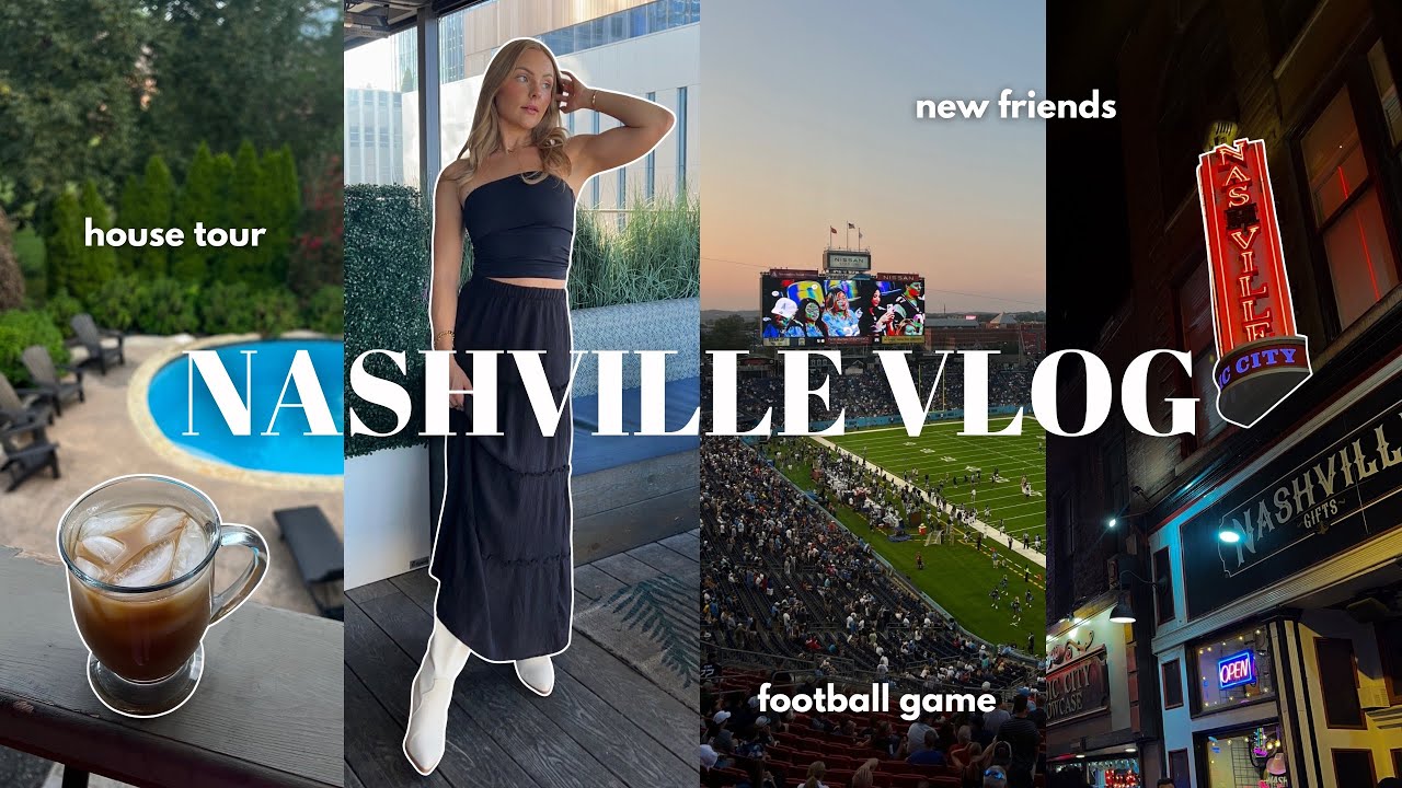 NASHVILLE VLOG 🤠 house tour, grwm, football game & more!