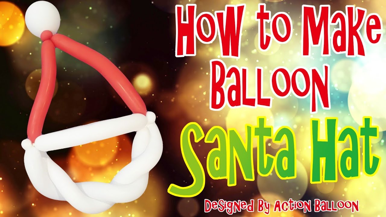 How to make Balloon Santa Hat #santahat  #santa  #balloonanimals #christmas #diy