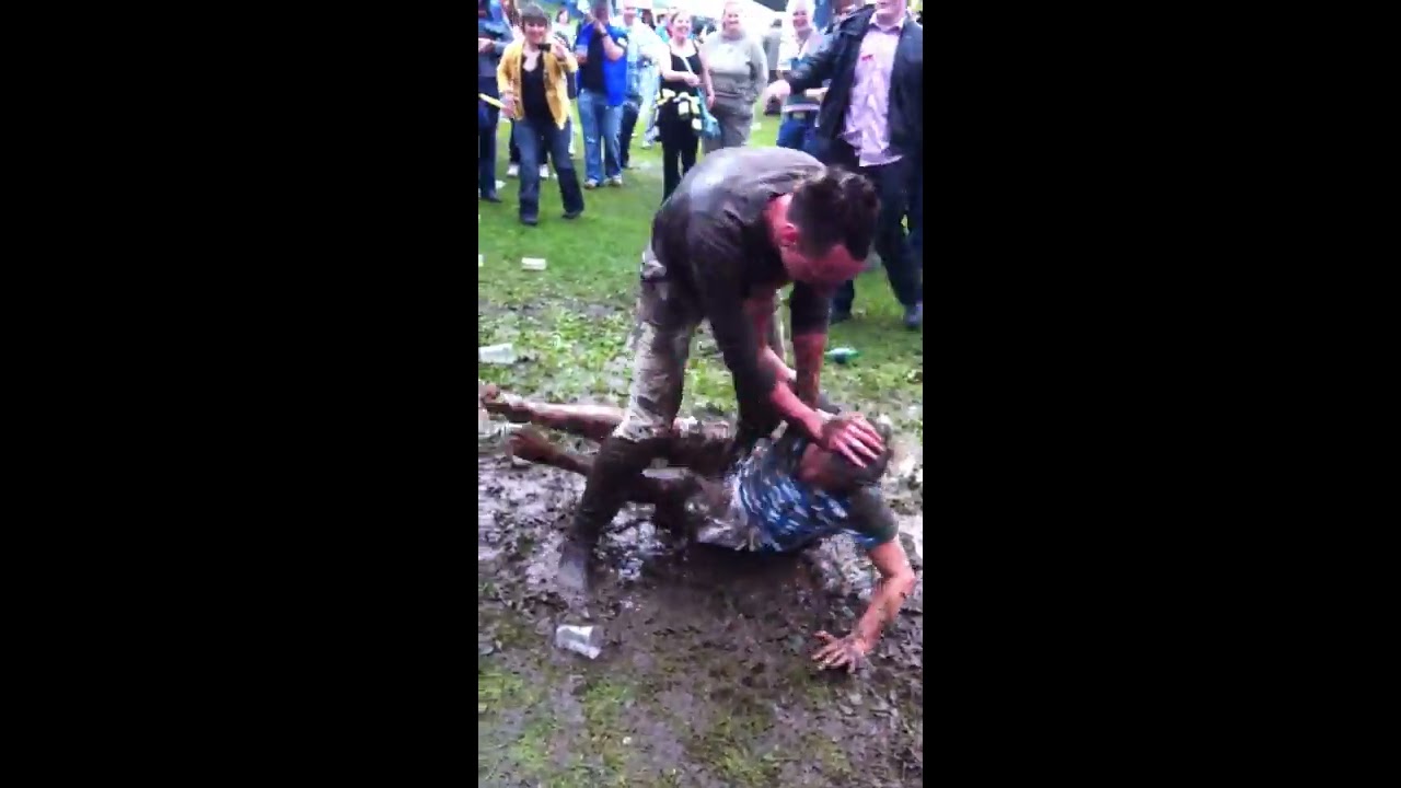 Gay pride mud fight