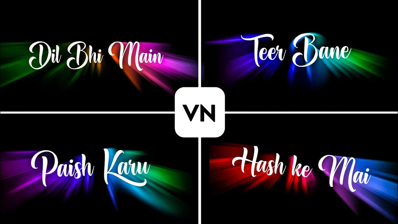 Make Colourful Text Lyrics Video In Vn App | Vn App Colorful Text Lyrics Video Editing | Vn Editing