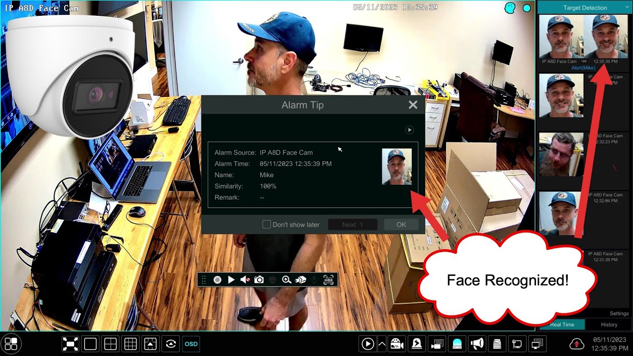 Facial Recognition Camera Alarm Setup