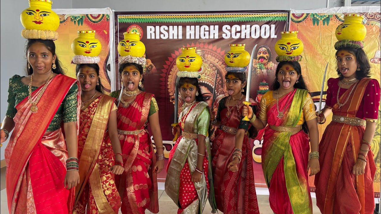 Bonalu celebration Rishi high school, Sangareddy