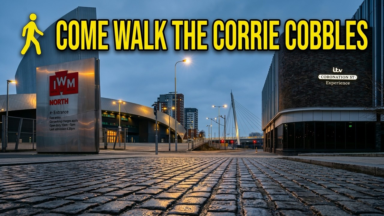 Coronation Street & IWM  North 6am Walk | Empty Salford Quays! | 4K ASMR
