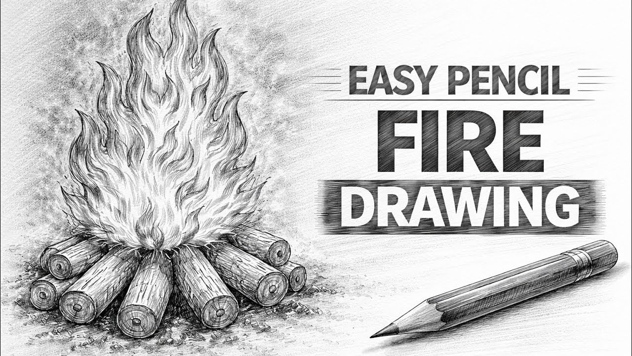 How to Draw Fire🔥| Very Easy Drawing Step by Step @PallaviBariha-h1t 