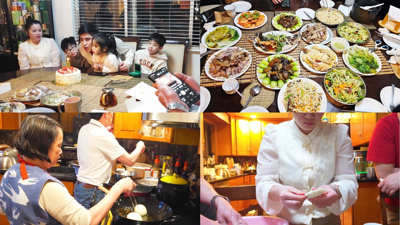 Mom of 3 | Celebrating Lunar New Year and husband's birthday | My Dad cooked a feast | our tradition