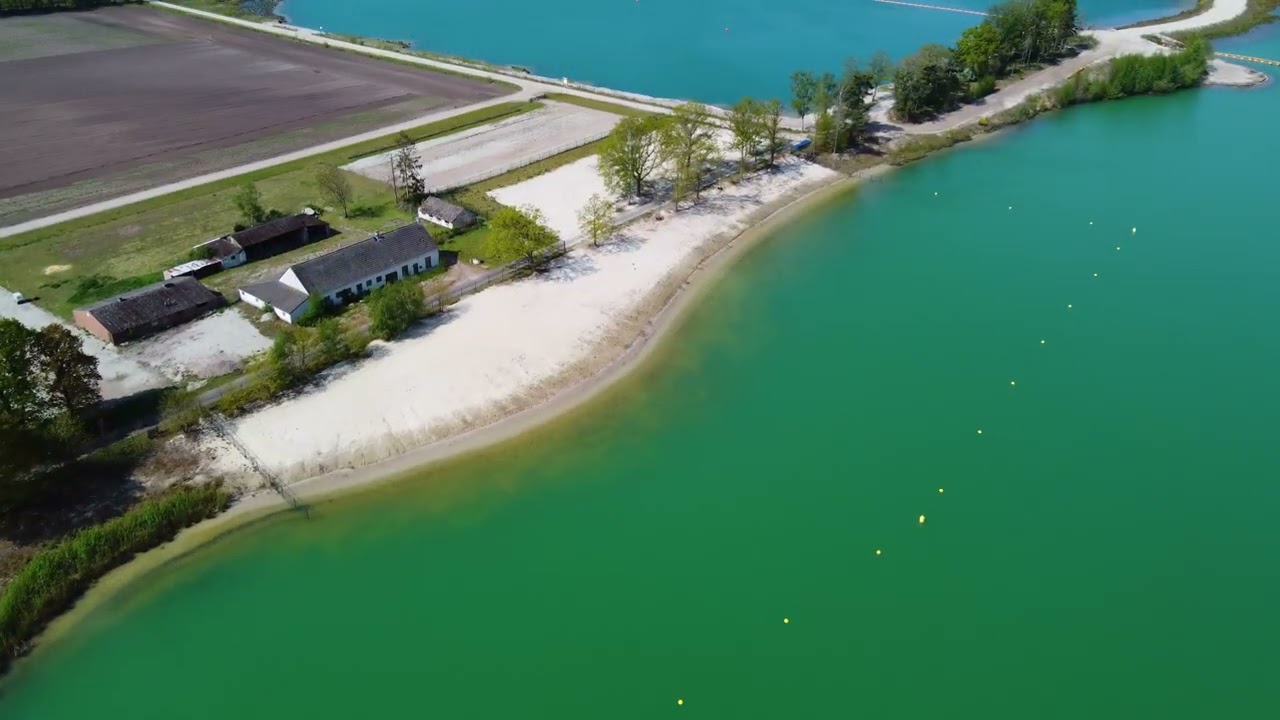 Blauwe meer Weert (Limburg, Nederland) (Blue Lake The Netherlands) DJI 4K