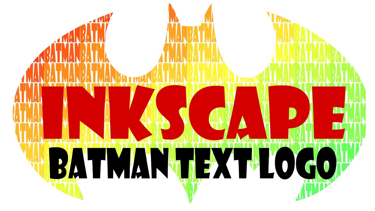 Inkscape Tutorials For Beginners - Use Tiled Clones To Create a Batman Text Logo