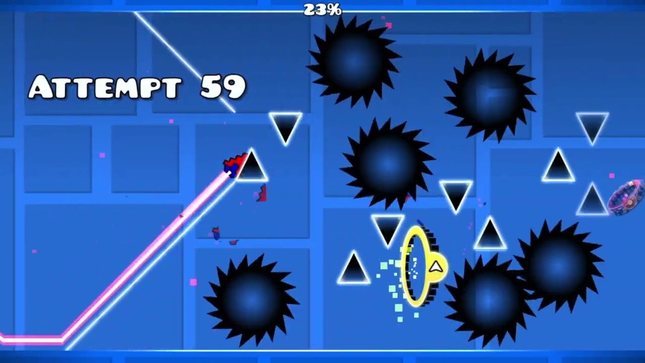 pelasin katsojien kenttiä ja sekosin !! (geometry dash suomi)