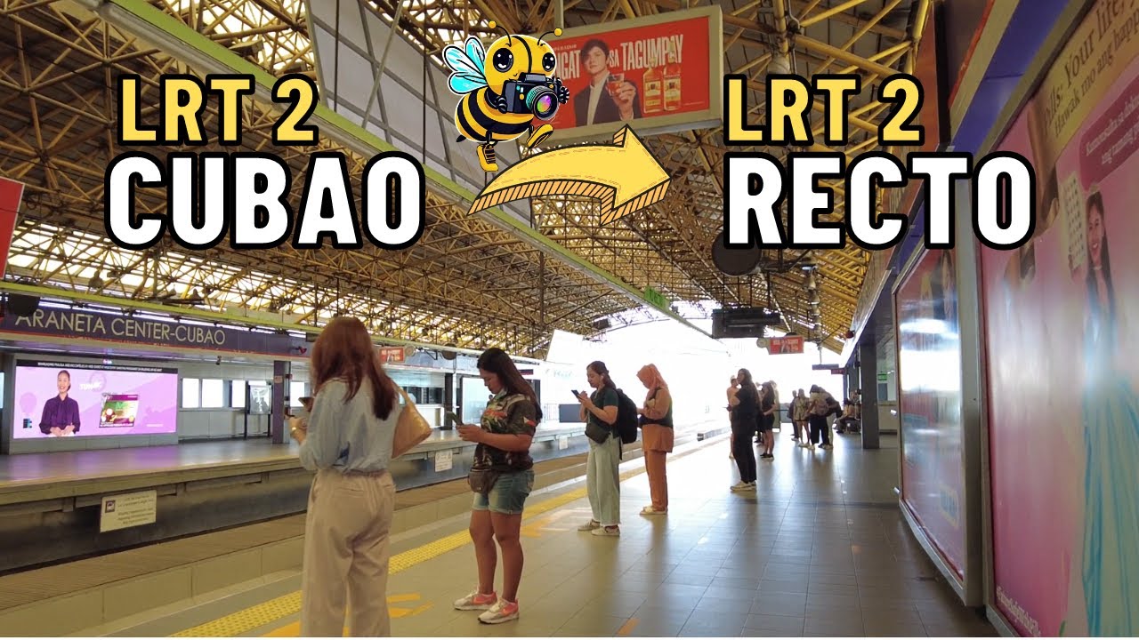[4K] LRT 2 TOUR:  CUBAO TO  RECTO STATION