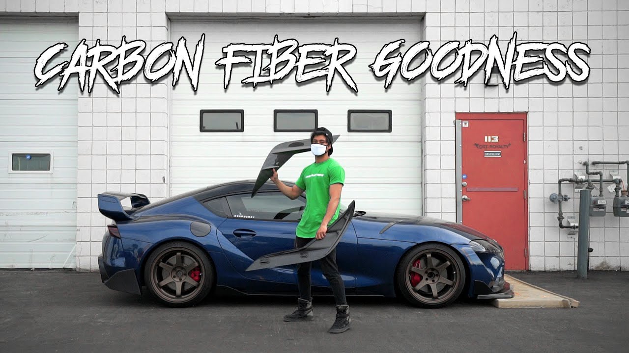 Installing All the Carbon Fiber Aero on my SUPRA (Front Lip + TRD Door Garnish + Rear Aprons)