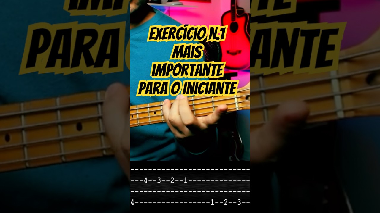 Exerc&iacute;cio n&ordm;1 e mais Importante para o INICIANTE no Baixo #auladebaixo