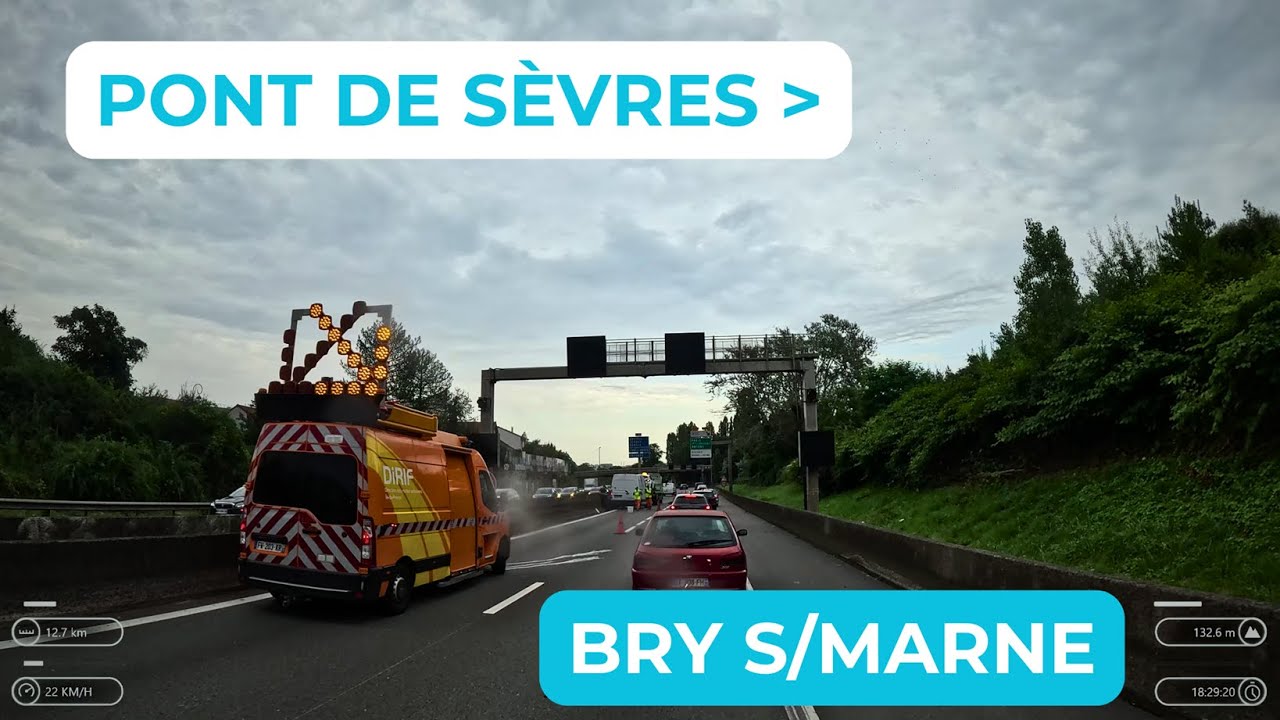PONT DE SÈVRES - A86 - A4 | SETRA S517 | via Châtenay-Malabry