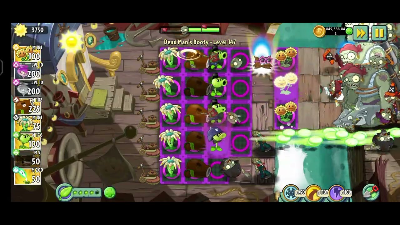 Pvz 2 Dead man's Booty lvl 147