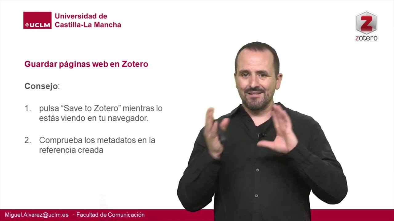 Curso Zotero para gestión bibliográfica (14 de 40).Guardar páginas web como fuente a citar en Zotero