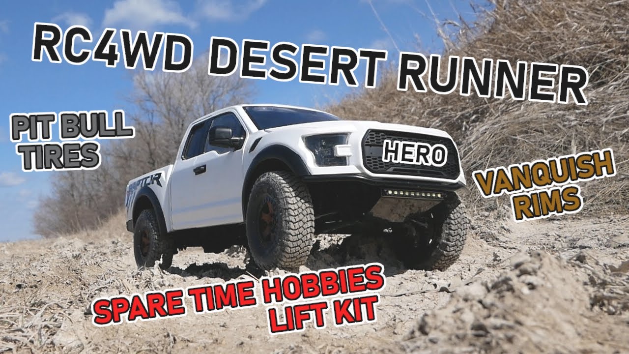 RC4WD DESERT RUNNER HERO RTR: Spare Time Hobbies Lift Kit, Vanquish Rims & PITBULL RC Tires Install