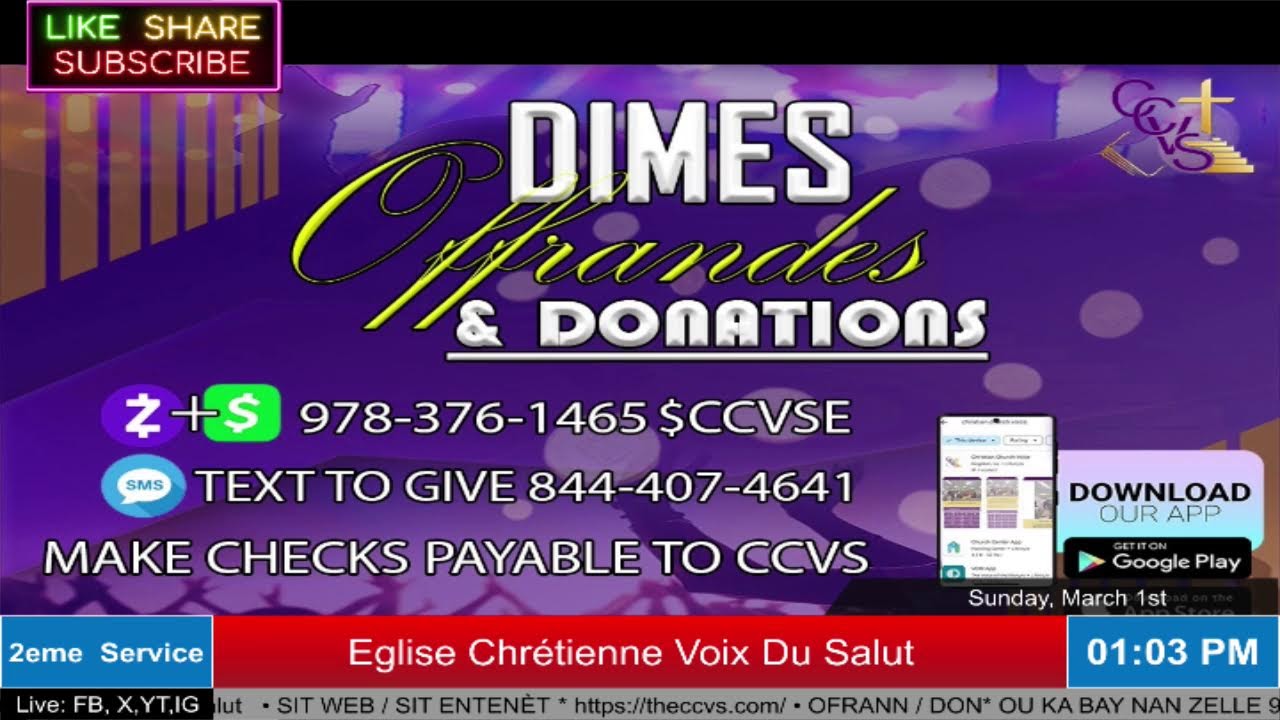 | Christian Church Voice of Salvation  March /1/2026