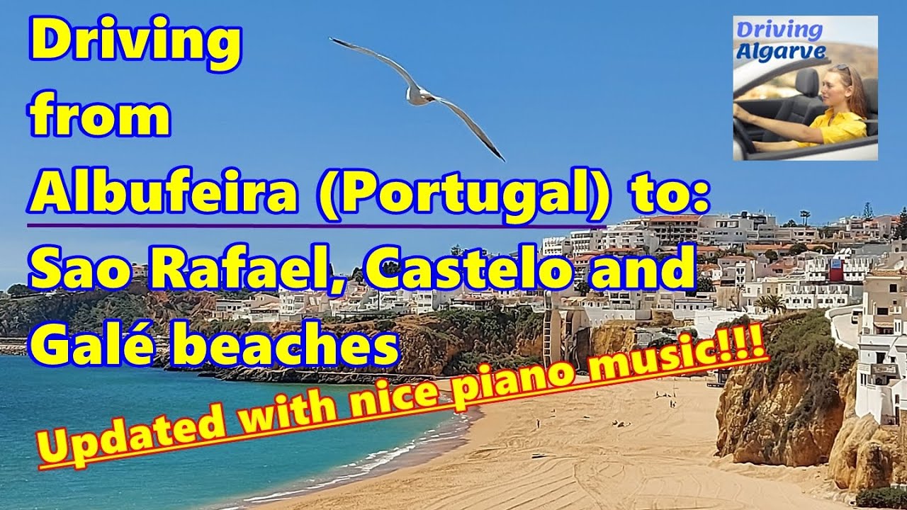 Driving from ALBUFEIRA (Algarve Portugal) to the beaches São Rafael, Castelo and Galé 4/2021 HD