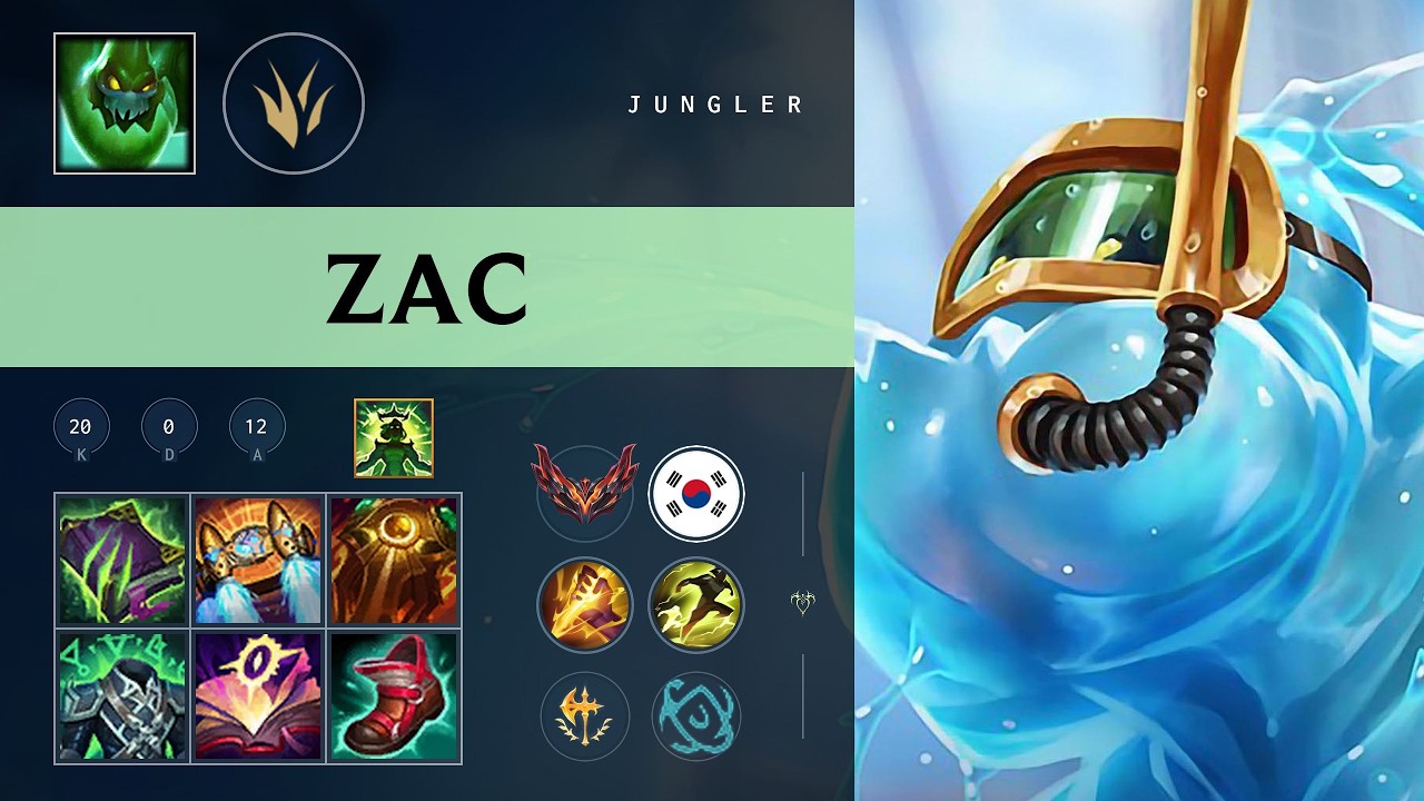 Zac Jungle vs Hecarim - KR Grandmaster Patch 26.09