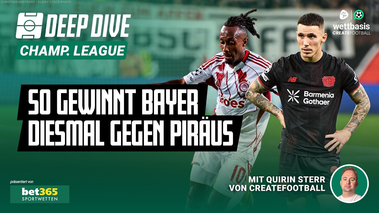 CL Analyse: Bayer Leverkusen vs. Olympiakos Piräus 🔎 SO revanchiert sich die Werkself ❗️ 📈