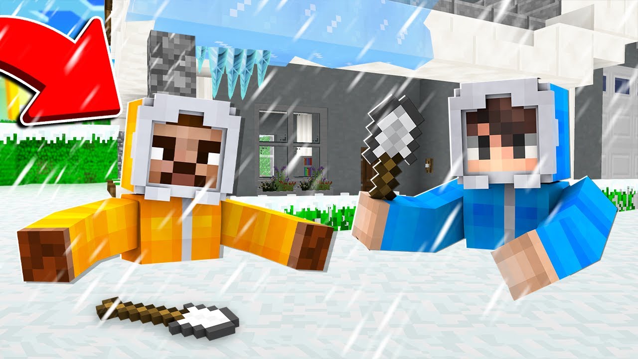 AİLEMİN EVİ KAR FIRTINASINDA GÖMÜLDÜ 😱 - Minecraft
