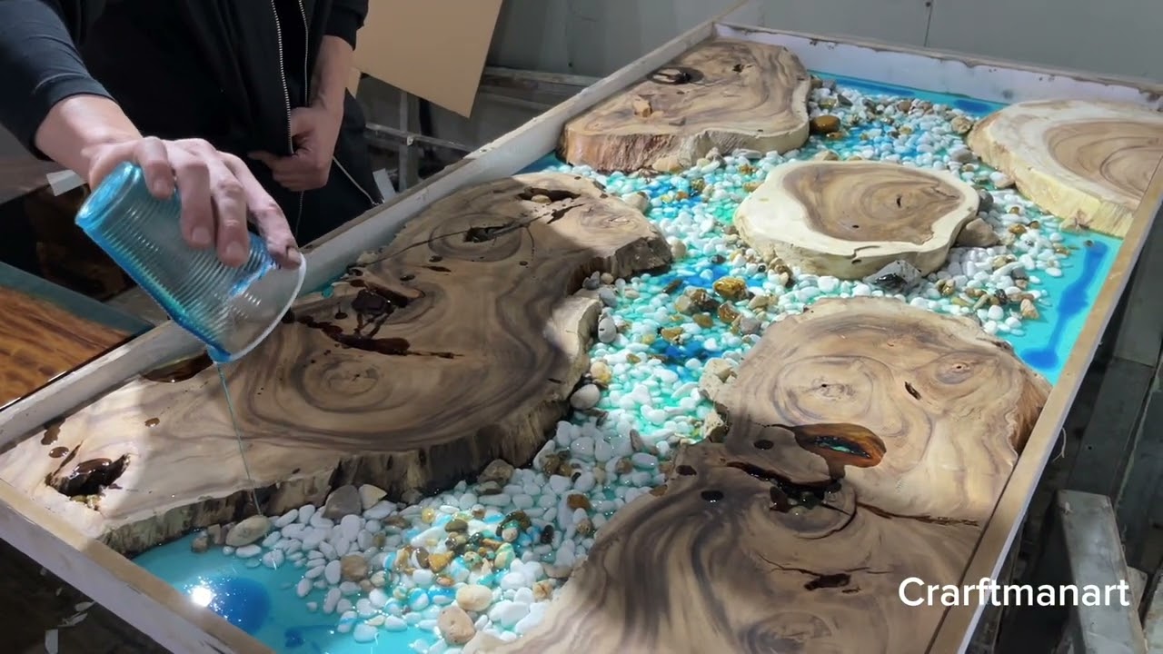 DIY Aquarium Dining Table With Swimming Fish #epoxy #diy #craft