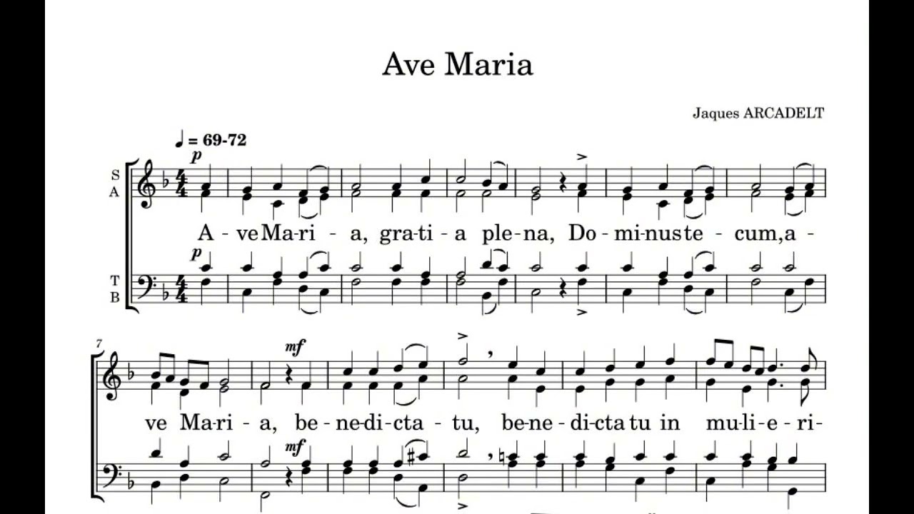 Ave Maria Arcadelt BASS