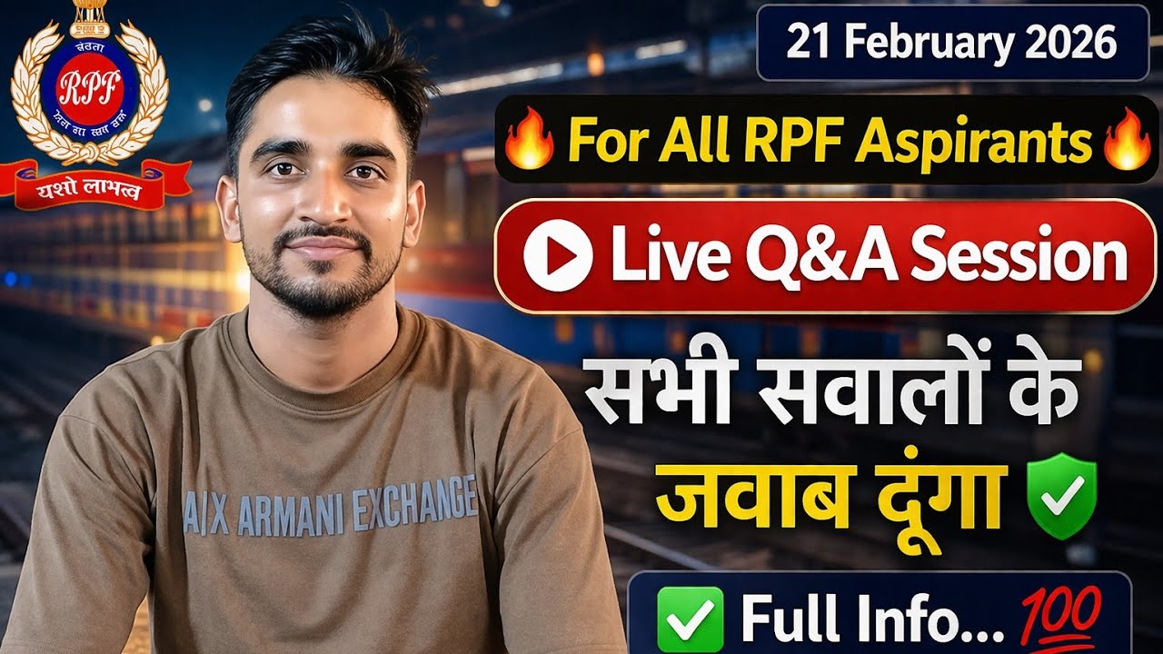 🔴LIVE Q&A✅For RPF Zone Allotment,Medical,PV,Training And Posting Related Doubt💯| #rpf #govtjobs 
