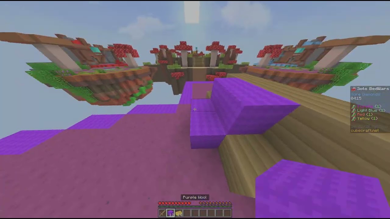 le bedwars nei diversi server di minecraft bedrock